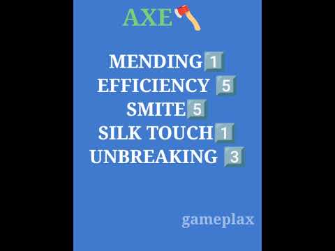 GAMEPLAX - How to Make your Minecraft AXE OverPowered (enchantments)