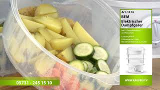 Elektrischer Dampfgarer: Dampf | 3 Etagen | ohne Fett | Garen | Gesund | Fisch | Gemüse