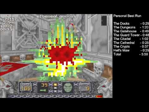 Heretic - Episode 1 - Black Plague - Speedrun in 5:52 [PB]
