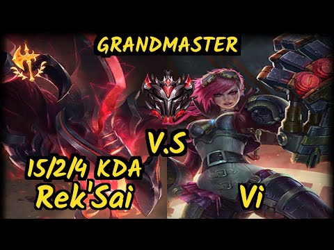 OPT Meteos (REK'SAI) vs VI - 15/2/4 KDA JUNGLE GAMEPLAY - NA Ranked GRANDMASTER