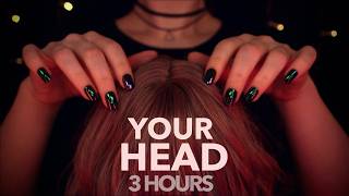 ASMR 3 Hours most gentle Head Massage by the Fireplace no talking
