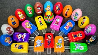 Picking Up Paw Patrol Rainbow Eggs With Clay Outdoor: Chase, Marshall,...Satisfying ASMR Video