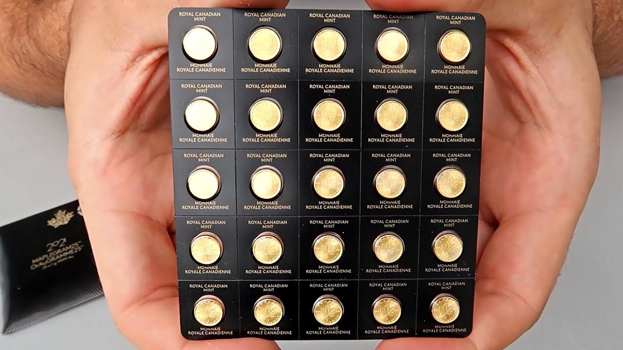 Prepper Fractional Gold Coins - 2021 25x1 gram Gold Maplegram25