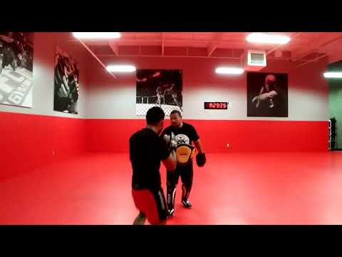 Henry Corrales Hitting Mitts before Bellator 208