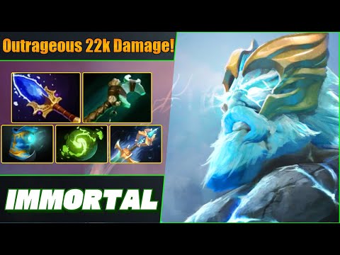 Immortal Zeus Soft Support Intense 22k Damage! Dota 2 DotaPulse Highlight Gameplay