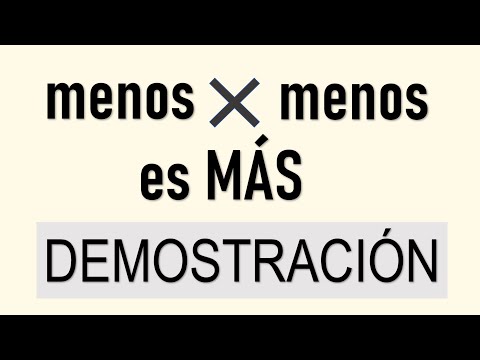 POR QUÉ MENOS POR MENOS ES MÁS. DEMOSTRACIÓN. Regla de los Signos