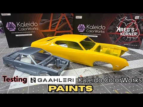 Testing Gaahleri Kaleido Colorworks Paint. One Solid Color, One in Metallic and topped in Clear.