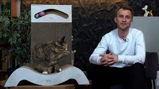 Trixie (Трикси) Волна XXL Когтеточка картонная с мячиками (бежевая)