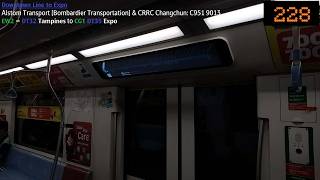 ⁴ᴷ [XPO Interchange] SBST, DTL Train Ride [Tampines → Expo] - Alstom C951 9013