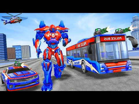 Bus Robot Car Transform War - Police Robot Games - Android Gameplay #2