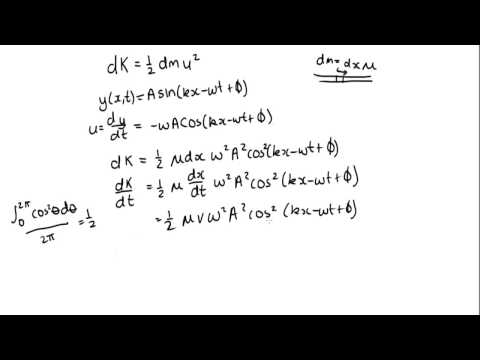 Derivation of power transmitted by wave along string