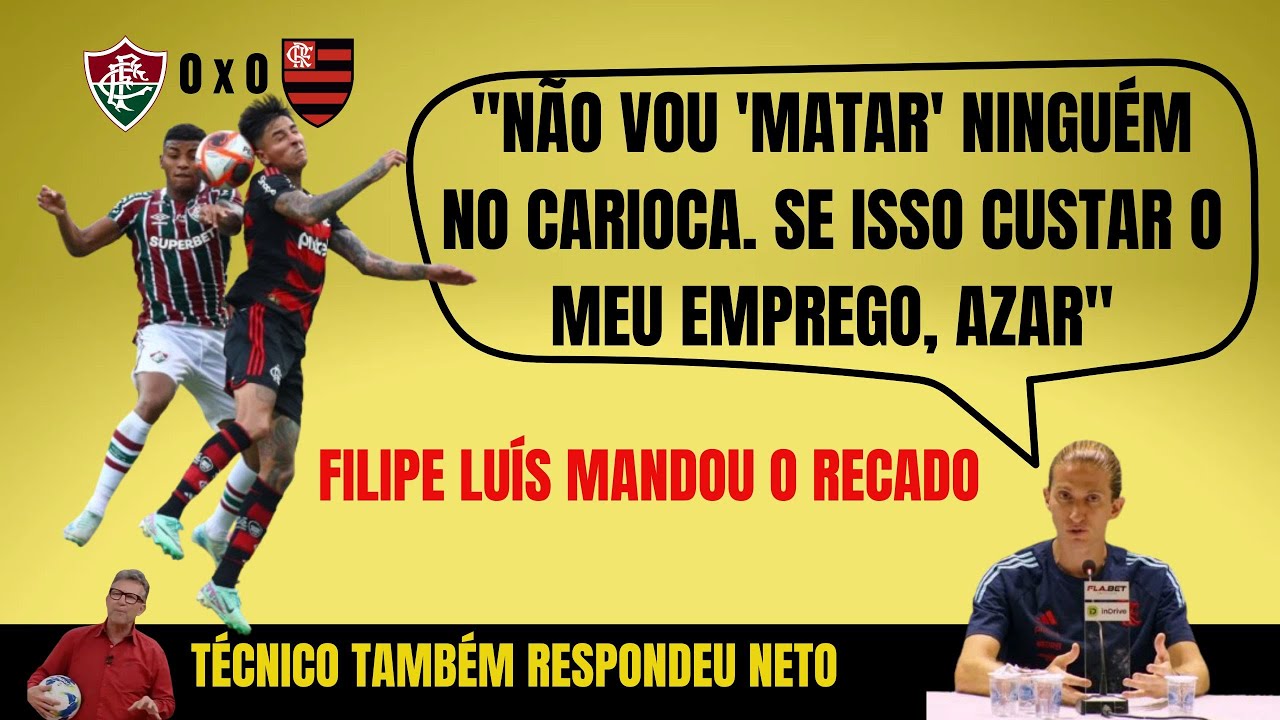 Filipe Luís foi firme: "Se custar meu trabalho, azar". Neto: "Fla teve goleiros negros?" Respondemos