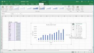 How to Change Elements of a Chart like Title, Axis Titles, Legend etc in Excel 2016