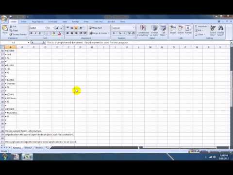MS Word Export To Multiple Excel Files Software