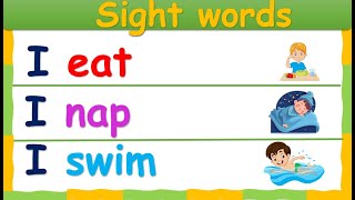 SIGHT WORDS SENTENCES | ENGLISH |  I | PRACTICE READING ENGLISH  Sight Words for Pre-Kindergarten