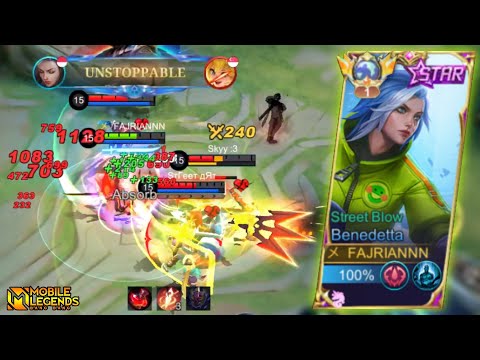 TOP GLOBAL BENEDETTA | BENEDETTA OFFLANE ROTATION | BENEDETTA GAMEPLAY MOBILE LEGENDS