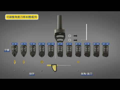 可調角度刀桿：調整角度，無需等待