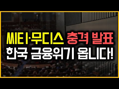 씨티·무디스 충격 발표 - 한국 금융위기 옵니다!