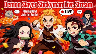 🔥 LIVE Stickman Demon Slayer | KalaBilla10 | Noob to Demon Legend Grind 🔥 | #short #live