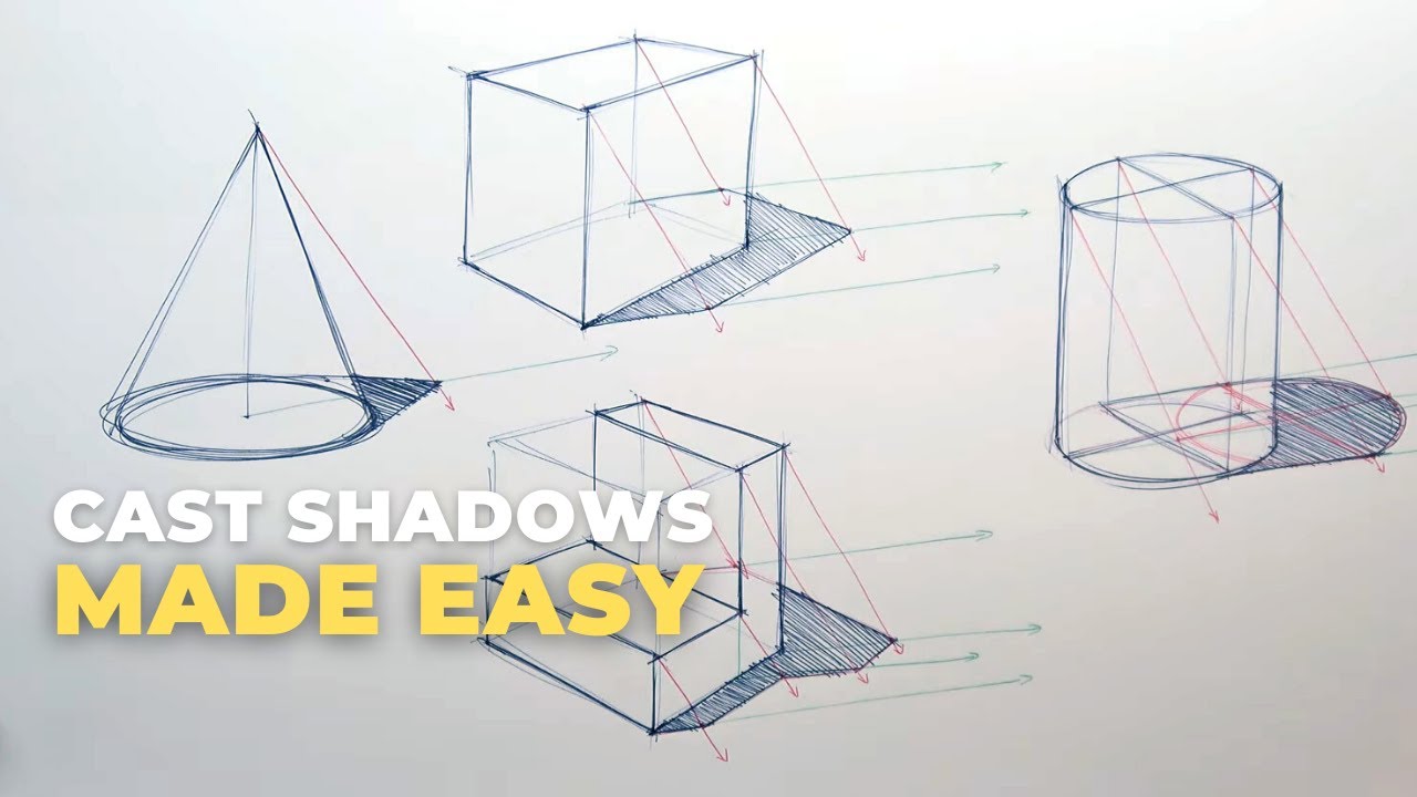 How to sketch cast shadows