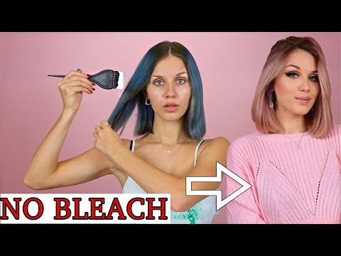 Going From Blue Hair To Blush Pink Without Bleach Hair Kansas
