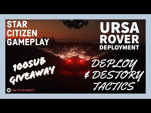 STAR CITIZEN URSA ROVER GAMEPLAY - Ursa rover deployment from Valkyrie & Starfarer