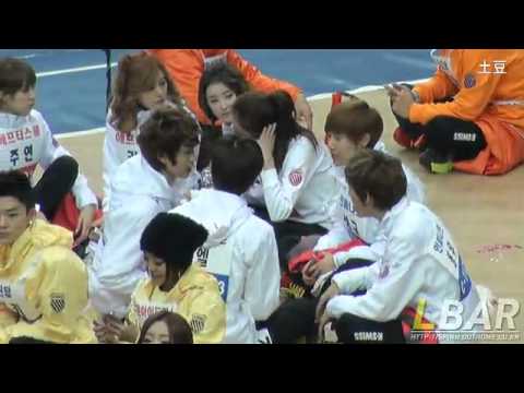 120108 [FANCAM] INFINITE & After School @ MBC Idol Athletics Championship #2