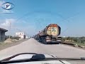 SOHR Camera Captures Oil Trucks Carrying Crude Oil At Um Jeloud Crossing In Manbij Countryside