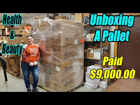 Unboxing a pallet of 1,000's of Health & Beauty Items Paid $9,000.00 for 5 Pallets - Check it out!