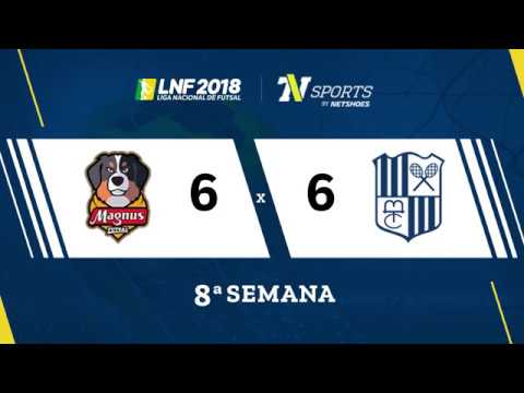 LNF2018 - Magnus 6 x 6 Minas - Gols - 8ª Rodada
