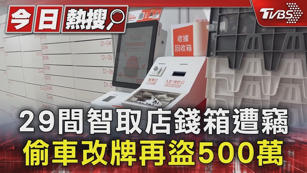 29間智取店錢箱遭竊　偷車改牌再盜500萬