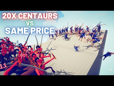 20 CENTAURS vs SAME PRICE ARMIES - Totally Accurate Battle Simulator - TABS