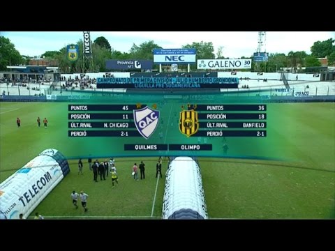 Fútbol en vivo. Quilmes- Olimpo. Liguilla Primera A 2015. FPT.