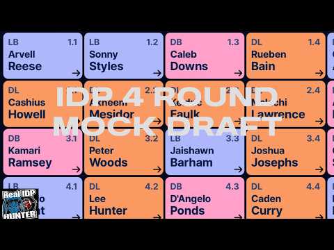 Shock the Nation! Rookie IDP Four-Round Mock Draft |1-2-3 Scoring| 2026 Fantasy Football