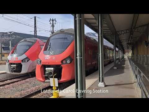 Incredibly scenic train ride on French TER from Latour-de-Carol-Enveitg to Toulouse Matabiau