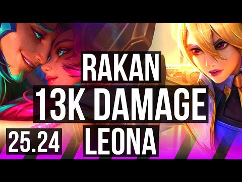 RAKAN & Yunara vs LEONA & Karthus (SUP) | 13K damage | KR Master | 25.24