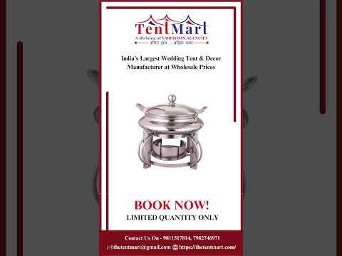 Capacity: 8 litre stainless steel square hydraulic top chafi...