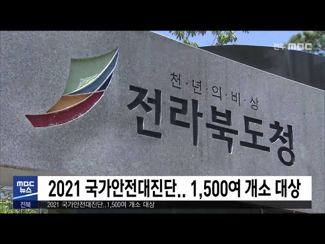 2021 국가안전대진단 1,500여 개소 대상