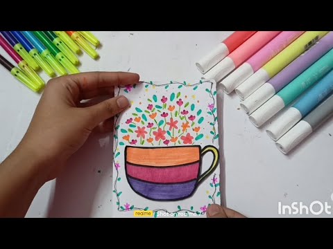 Birthday Card Tutorial ❇️🌷🌸🌼 #birthday #card #diy #tutorial #yt #youtube #ytvideoes