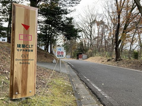 CLTとスリーブパイルを用いたサインの施工　in東北大学
