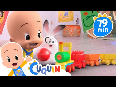 Aprenda cores com o trem colorido mágico de Cuquin | Desenhos animados para bebês