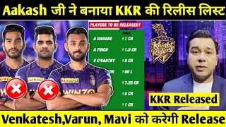 Aakash Chopra Revealed KKR Released Players 2023 | KKR Release List 2023 | KKR 2023 | CricTalk Hindi