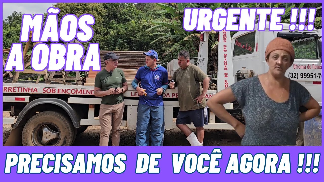 CHEGADA DOS PEDREIROS segunda-feira 10/02/2025   Precisamos muito de vocês   Nos ajude !!!