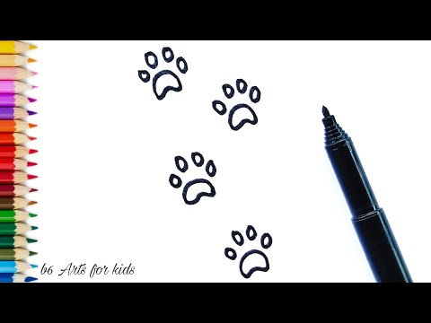 YouTube video about: How do you draw a cat paw print?