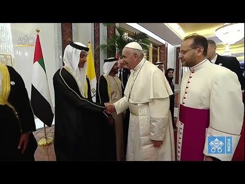 Accueil du pape François aux Emirats Arabes Unis