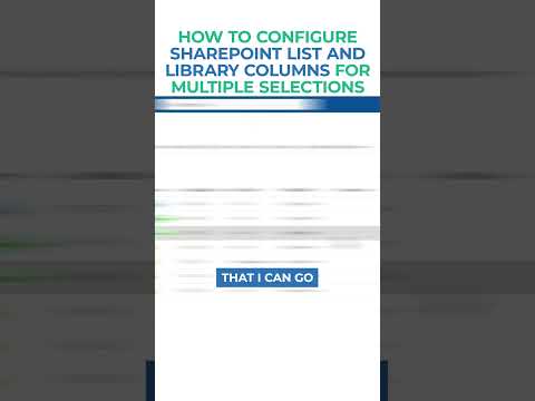 Enable Multi-Select Options in SharePoint Columns