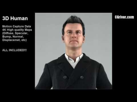 Rigged & Animated 3D Model (Human, People, Business, Male Character) 3DS Max with VRay BMan0004HD2CS