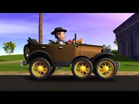 EL Auto Bochinchero sorpresa Vídeo de parodia. El coche colorido de Zeńon se mueve a gran velocidad.