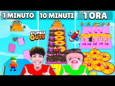 MAPPA DA 1 MINUTO vs 10 MINUTI vs 1 ORA😱⏰!!  SFIDA Modalità Creativa su STUMBLE GUYS