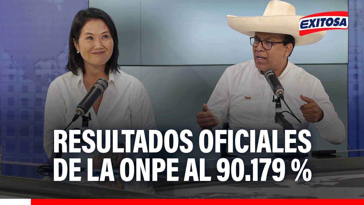 🔴🔵 Resultados oficiales de la ONPE al 90.179 %
